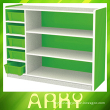 Kindergarten Furniture Multifunctional green Storage Cabinet